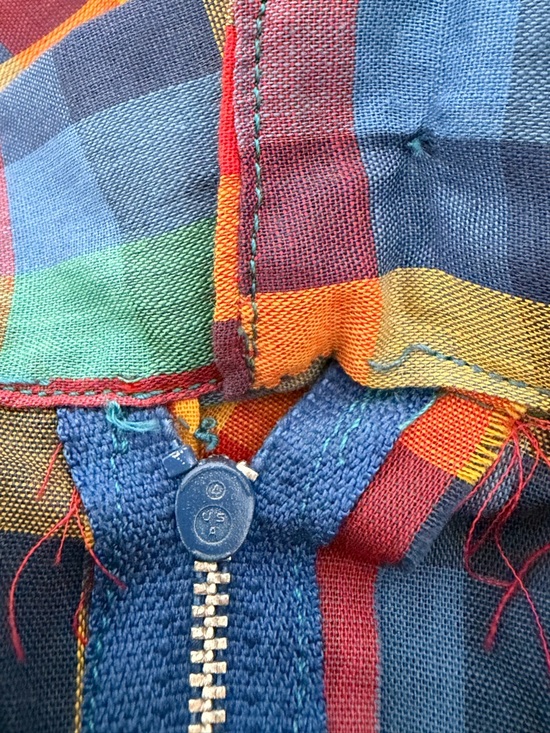 Vintage Multicolor Plaid Midi Skirt - Red, Blue, Yellow, Green - Picture 8 of 9